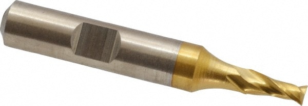 Cleveland C41551 Square End Mill: 3/16 Dia, 7/16 LOC, 3/8 Shank Dia, 2-3/8 OAL, 2 Flutes, High Speed Steel Image