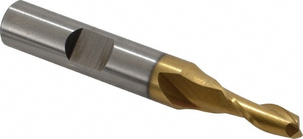 Cleveland C33757 Square End Mill: 7/32 Dia, 1/2 LOC, 3/8 Shank Dia, 2-7/16 OAL, 2 Flutes, High Speed Steel Image