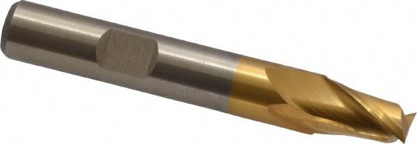 Cleveland C41554 Square End Mill: 3/8 Dia, 9/16 LOC, 3/8 Shank Dia, 2-1/2 OAL, 2 Flutes, High Speed Steel Image