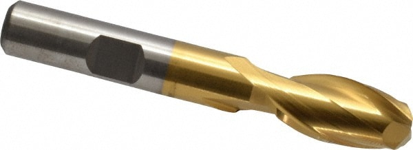 Cleveland C33768 Square End Mill: 7/16 Dia, 13/16 LOC, 3/8 Shank Dia, 2-11/16 OAL, 2 Flutes, High Speed Steel Image