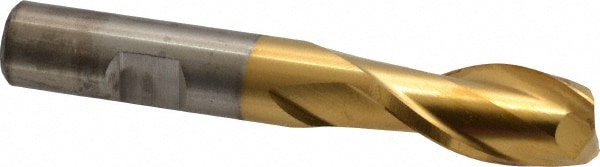 Cleveland C33776 Square End Mill: 9/16 Dia, 1-1/8 LOC, 1/2 Shank Dia, 3-3/8 OAL, 2 Flutes, High Speed Steel Image