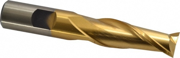 Cleveland C41556 Square End Mill: 5/8 Dia, 1-5/16 LOC, 5/8 Shank Dia, 3-3/4 OAL, 2 Flutes, High Speed Steel Image