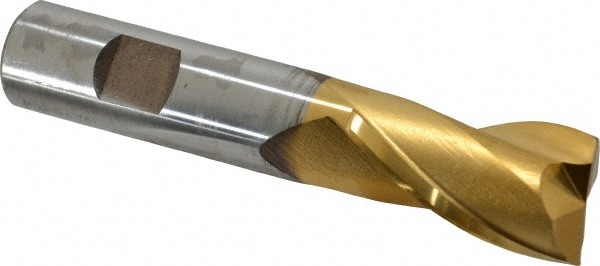 Cleveland C33787 Square End Mill: 7/8 Dia, 1-1/2 LOC, 3/4 Shank Dia, 4-1/8 OAL, 2 Flutes, High Speed Steel Image