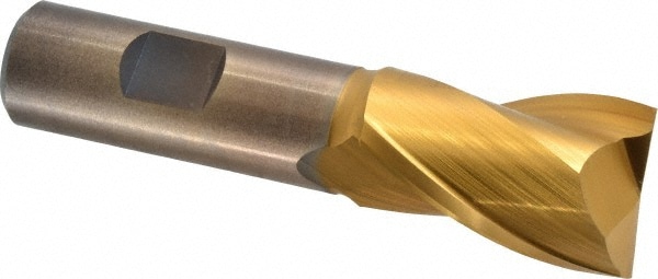 Cleveland C33791 Square End Mill: 1 Dia, 1-1/2 LOC, 3/4 Shank Dia, 4-1/8 OAL, 2 Flutes, High Speed Steel Image