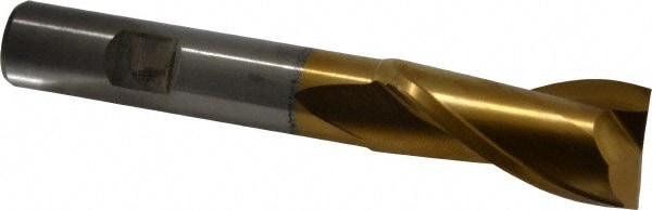 Cleveland C33781 Square End Mill: 11/16 Dia, 1-5/16 LOC, 1/2 Shank Dia, 3-5/8 OAL, 2 Flutes, High Speed Steel Image