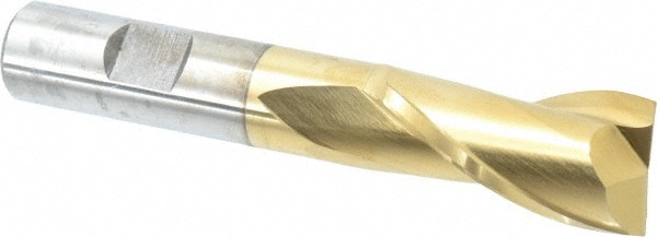 Cleveland C33785 Square End Mill: 13/16 Dia, 1-1/2 LOC, 5/8 Shank Dia, 4 OAL, 2 Flutes, High Speed Steel Image