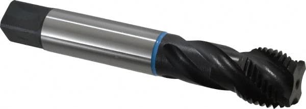 Emuge CU503200.5249 Spiral Flute Tap: 1-1/4-8, UNS, 4 Flute, Modified Bottoming, 2B Class of Fit, Cobalt, Oxide Finish 
