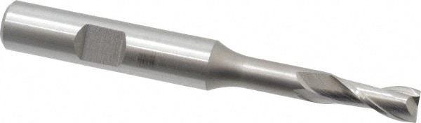 Cleveland C41772 Square End Mill: 1/4 Dia, 5/8 LOC, 3/8 Shank Dia, 3-1/16 OAL, 2 Flutes, High Speed Steel Image