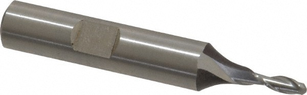 Cleveland C42109 Ball End Mill: 0.125" Dia, 0.375" LOC, 2 Flute, High Speed Steel Image