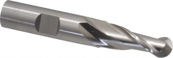 Cleveland C42122 Ball End Mill: 0.4375" Dia, 1" LOC, 2 Flute, High Speed Steel Image