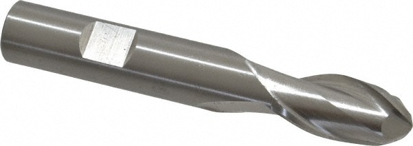 Cleveland C42124 Ball End Mill: 0.5" Dia, 1" LOC, 2 Flute, High Speed Steel Image