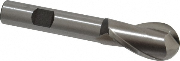 Cleveland C42132 Ball End Mill: 0.75" Dia, 1.3125" LOC, 2 Flute, High Speed Steel Image