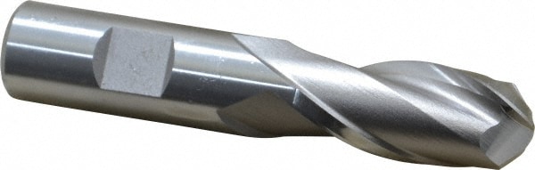 Cleveland C42133 Ball End Mill: 0.75" Dia, 1.625" LOC, 2 Flute, High Speed Steel Image