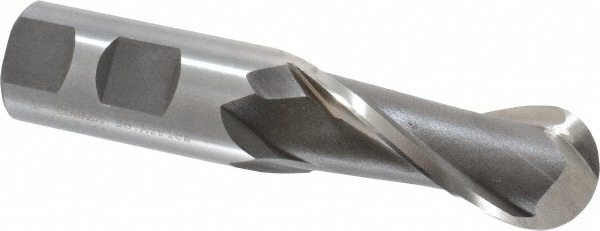 Cleveland C42141 Ball End Mill: 1" Dia, 2.25" LOC, 2 Flute, High Speed Steel Image