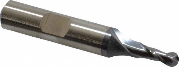 Cleveland C39028 Ball End Mill: 0.1875" Dia, 0.5" LOC, 2 Flute, High Speed Steel Image