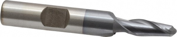 Cleveland C39029 Ball End Mill: 0.25" Dia, 0.625" LOC, 2 Flute, High Speed Steel Image