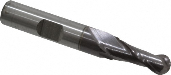 Cleveland C39030 Ball End Mill: 0.3125" Dia, 0.75" LOC, 2 Flute, High Speed Steel Image