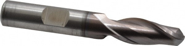 Cleveland C39031 Ball End Mill: 0.375" Dia, 0.75" LOC, 2 Flute, High Speed Steel Image