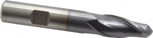 Cleveland C39033 Ball End Mill: 0.5" Dia, 1" LOC, 2 Flute, High Speed Steel Image