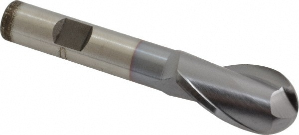 Cleveland C39037 Ball End Mill: 0.75" Dia, 1.3125" LOC, 2 Flute, High Speed Steel Image