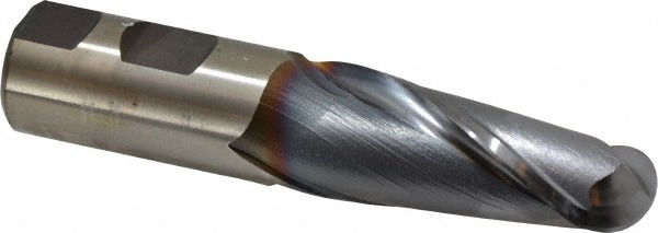 Cleveland C39040 Ball End Mill: 1" Dia, 2.25" LOC, 2 Flute, High Speed Steel Image