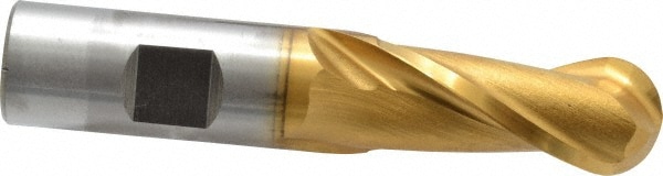 Cleveland C39021 Ball End Mill: 0.75" Dia, 1.625" LOC, 2 Flute, High Speed Steel Image