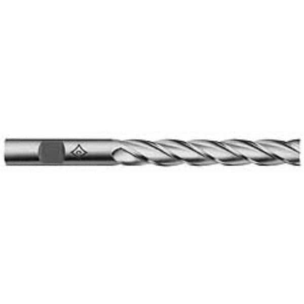 Cleveland C33441 Square End Mill: 9/32 Dia, 2 LOC, 3/8 Shank Dia, 3-1/4 OAL, 4 Flutes, High Speed Steel Image