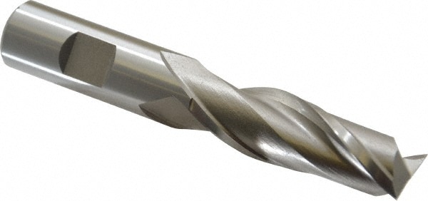 Cleveland C41724 Square End Mill: 3/4 Dia, 2-1/4 LOC, 3/4 Shank Dia, 5-1/4 OAL, 2 Flutes, High Speed Steel Image