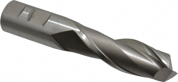 Cleveland C41728 Square End Mill: 7/8 Dia, 2-1/2 LOC, 7/8 Shank Dia, 5-3/4 OAL, 2 Flutes, High Speed Steel Image