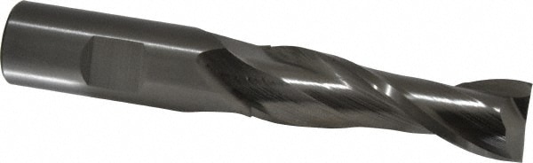 Cleveland C39075 Square End Mill: 11/16 Dia, 2-1/4 LOC, 3/4 Shank Dia, 4-1/2 OAL, 2 Flutes, High Speed Steel Image