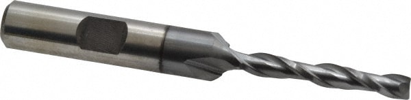 Cleveland C39107 Square End Mill: 3/16 Dia, 1-1/4 LOC, 3/8 Shank Dia, 3-1/16 OAL, 2 Flutes, High Speed Steel Image