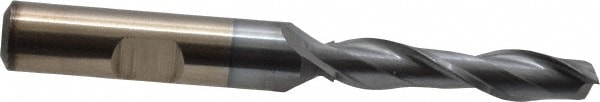 Cleveland C39110 Square End Mill: 9/32 Dia, 1-3/8 LOC, 3/8 Shank Dia, 3-1/8 OAL, 2 Flutes, High Speed Steel Image