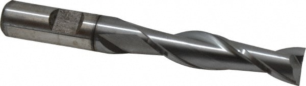 Cleveland C39117 Square End Mill: 1/2 Dia, 2 LOC, 1/2 Shank Dia, 4 OAL, 2 Flutes, High Speed Steel Image