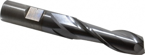 Cleveland C39120 Square End Mill: 5/8 Dia, 2 LOC, 5/8 Shank Dia, 4-1/8 OAL, 2 Flutes, High Speed Steel Image