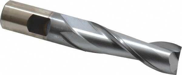 Cleveland C39122 Square End Mill: 3/4 Dia, 2-1/4 LOC, 3/4 Shank Dia, 4-1/2 OAL, 2 Flutes, High Speed Steel Image