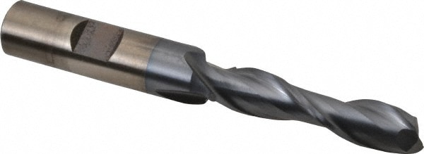 Cleveland C39114 Square End Mill: 13/32 Dia, 1-3/4 LOC, 1/2 Shank Dia, 3-1/4 OAL, 2 Flutes, High Speed Steel Image