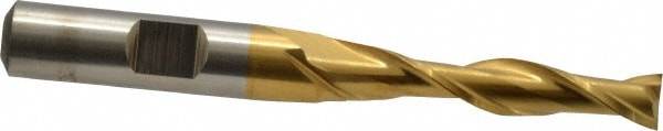 Cleveland C39081 Square End Mill: 9/32 Dia, 1-3/8 LOC, 3/8 Shank Dia, 3-1/8 OAL, 2 Flutes, High Speed Steel Image