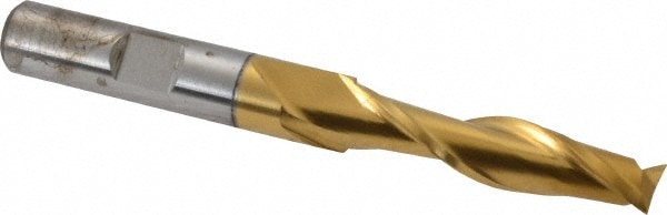 Cleveland C39083 Square End Mill: 11/32 Dia, 1-1/2 LOC, 3/8 Shank Dia, 3-1/4 OAL, 2 Flutes, High Speed Steel Image