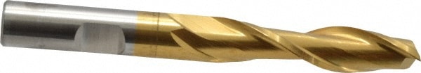 Cleveland C39084 Square End Mill: 3/8 Dia, 1-1/2 LOC, 3/8 Shank Dia, 3-1/4 OAL, 2 Flutes, High Speed Steel Image