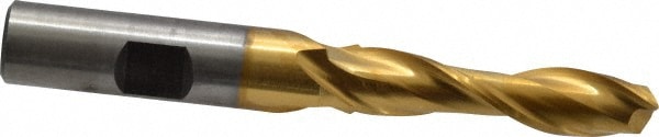 Cleveland C39085 Square End Mill: 13/32 Dia, 1-3/4 LOC, 1/2 Shank Dia, 3-1/4 OAL, 2 Flutes, High Speed Steel Image