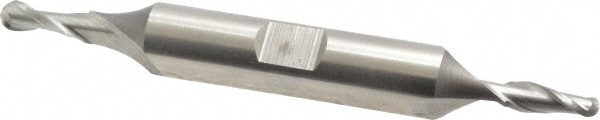 Cleveland C39136 Ball End Mill: 0.1563" Dia, 0.4375" LOC, 2 Flute, High Speed Steel Image