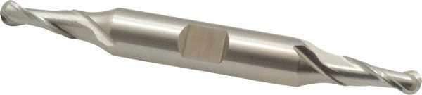 Cleveland C39137 Ball End Mill: 0.2188" Dia, 0.5" LOC, 2 Flute, High Speed Steel Image