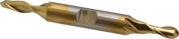 Cleveland C39145 Ball End Mill: 0.2188" Dia, 0.5" LOC, 2 Flute, High Speed Steel Image