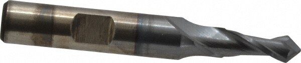 Drill Mill: 1/4" Dia, 1/2" LOC, 2 Flutes, 90 ° Point, High Speed Steel