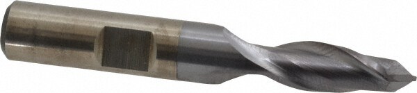 Drill Mill: 5/16" Dia, 9/16" LOC, 2 Flutes, 90 ° Point, High Speed Steel