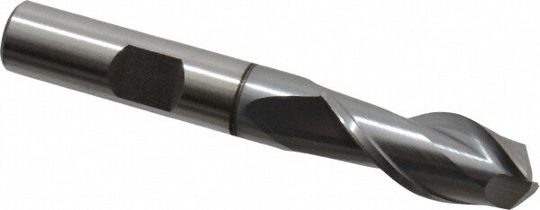 Drill Mill: 7/16" Dia, 13/16" LOC, 2 Flutes, 90 ° Point, High Speed Steel
