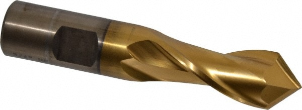 Drill Mill: 3/4" Dia, 1-5/16" LOC, 2 Flutes, 90 ° Point, High Speed Steel