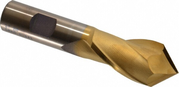 Drill Mill: 1" Dia, 1-1/2" LOC, 2 Flutes, 90 ° Point, High Speed Steel