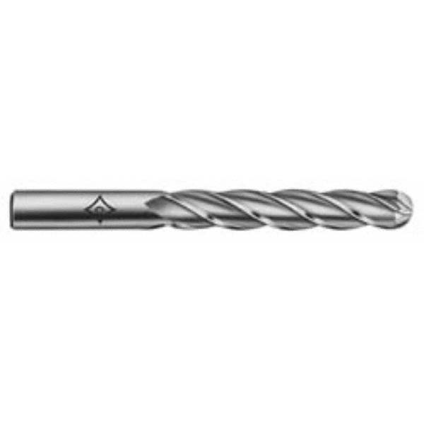 Cleveland C33344 Ball End Mill: 0.25" Dia, 1.75" LOC, 4 Flute, High Speed Steel Image