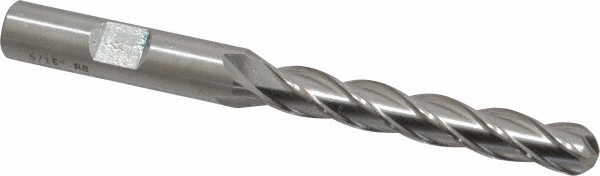 Cleveland C33345 Ball End Mill: 0.3125" Dia, 2" LOC, 4 Flute, High Speed Steel Image
